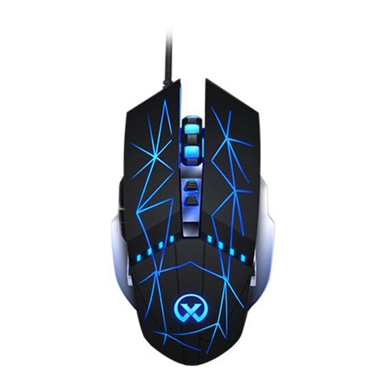 Mouse da gioco cablato GM20 3200DPI 4 modalità regolabile 7 tasti RGB Light (Starlight Black)