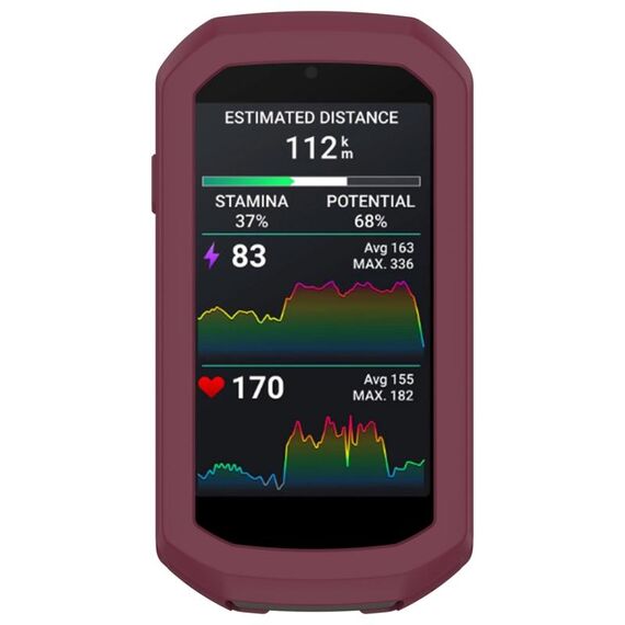 Per Garmin Edge 1050 Half Pack Cronometro Custodia protettiva in silicone (rosso vino)