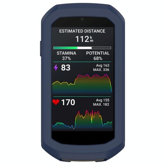Per Garmin Edge 1050 Half Pack Cronometro Custodia protettiva in silicone (blu notte)