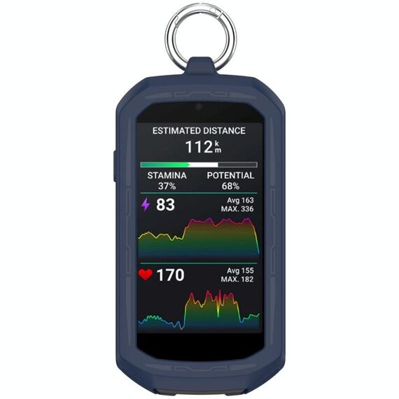 Per Garmin Edge 1050 Custodia protettiva in silicone per cronometro a copertura totale (blu notte)