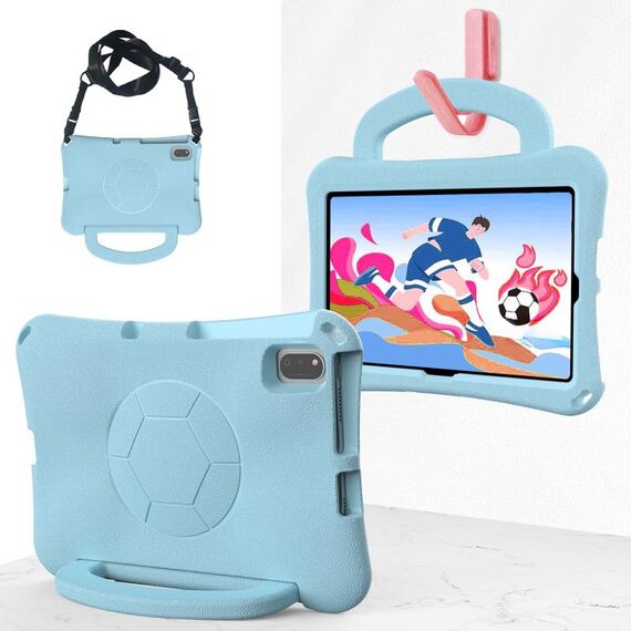 For Honor Pad V7 10.4 2024 Handle Football Shaped EVA Shockproof Tablet Case(Light Blue)