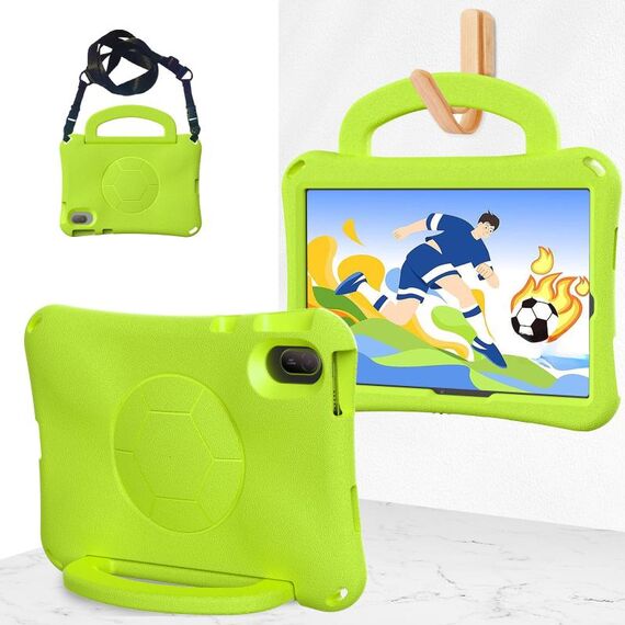 For Honor Pad V7 11 2021 Handle Football Shaped EVA Shockproof Tablet Case(Grass Green)