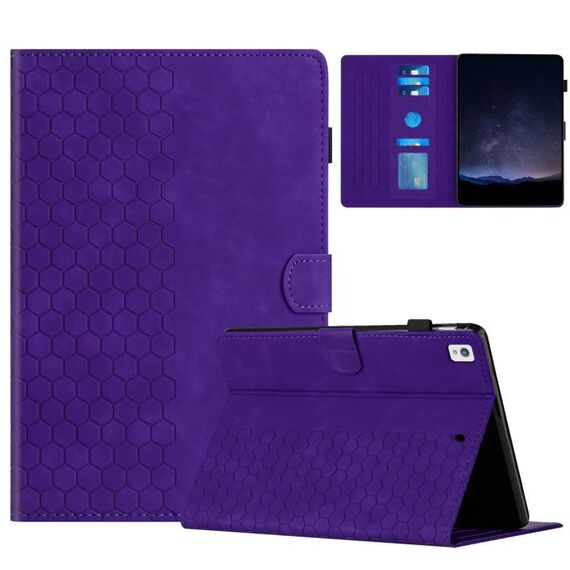 Per Samsung Galaxy Tab A 10.1 2019 T510 Custodia per tablet in pelle goffrata a nido d'ape (viola)