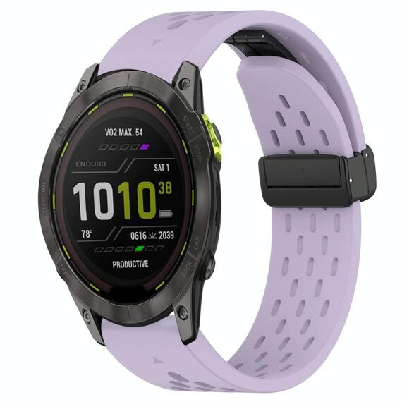 Per Garmin Enduro 3 Hole Folding Buckle 26mm Cinturino in silicone (viola)