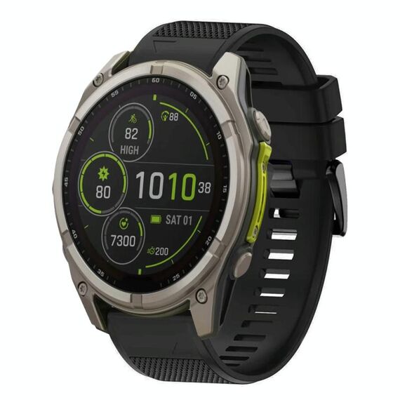 Per Garmin Fenix ​​8 MIP 51mm Quick Release 26mm Cinturino in silicone (nero)