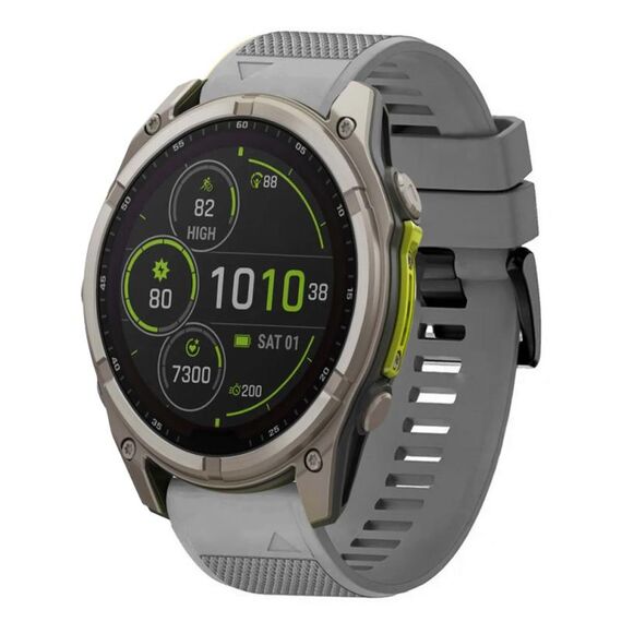 Per Garmin Fenix ​​8 MIP 51mm Quick Release 26mm Cinturino in silicone (grigio)