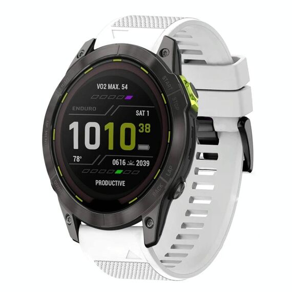 Per cinturino in silicone a sgancio rapido Garmin Enduro 3 da 26 mm (bianco)