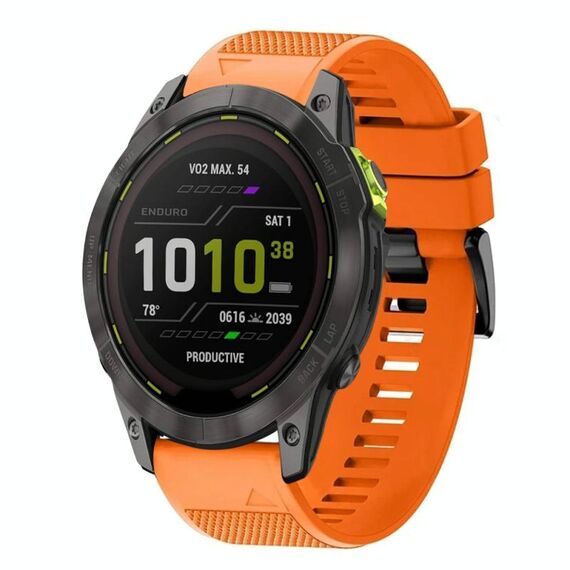 Per cinturino in silicone a sgancio rapido Garmin Enduro 3 da 26 mm (arancione)