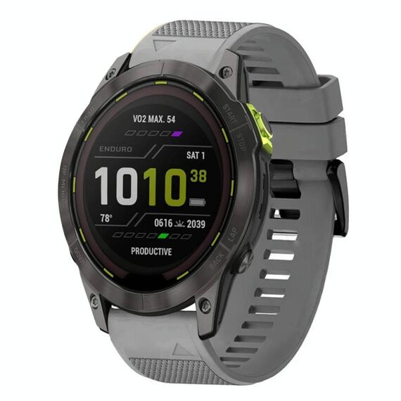 Per Garmin Enduro 3 Quick Release 26mm cinturino in silicone (grigio)