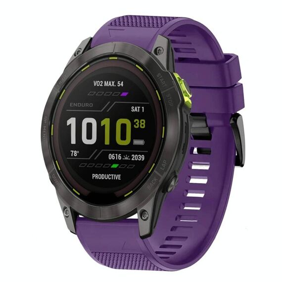 Per Garmin Enduro 3 Quick Release 26mm cinturino in silicone (viola)
