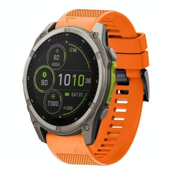 Per Garmin Fenix ​​8 MIP 47mm Quick Release 22mm Cinturino in silicone (arancione)