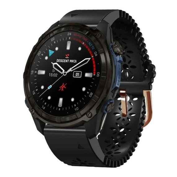 Per Garmin Descent Mk3i 43mm Cinturino in silicone traspirante da 20mm (nero)