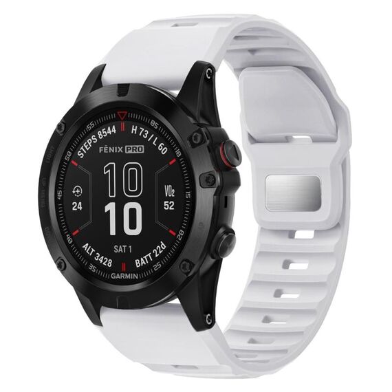 Per Garmin Fenix ​​7X / 7X Pro cinturino in silicone a sgancio rapido stile ruvido (bianco)