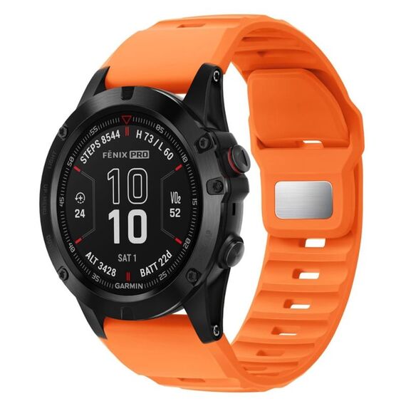 Per Garmin Fenix ​​7X / 7X Pro cinturino in silicone stile ruvido a sgancio rapido (arancione)