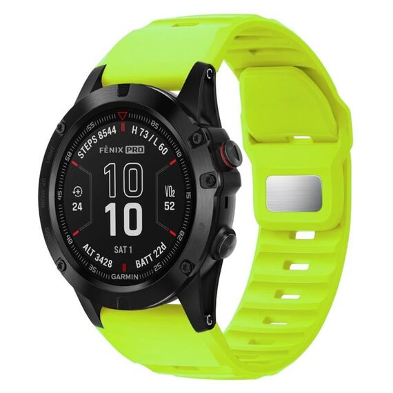 Per Garmin Fenix ​​7X / 7X Pro cinturino in silicone a sgancio rapido stile ruvido (verde)
