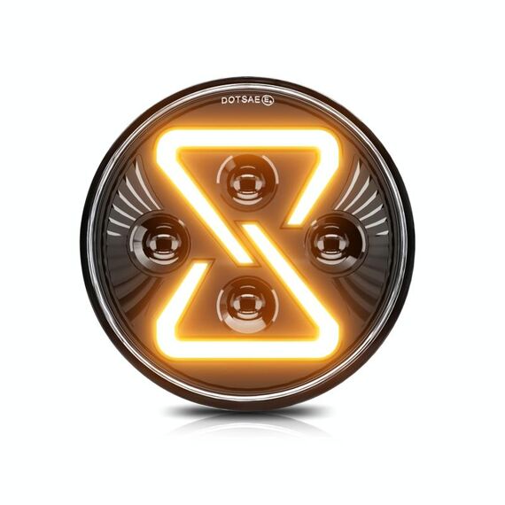 Fari per auto Angel Eyes a forma di 8 e 7 pollici per Wrangler (R15)