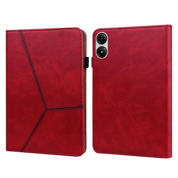 Per Xiaomi Redmi Pad Pro 12.1 Custodia per tablet in pelle goffrata a strisce colorate (rosso)