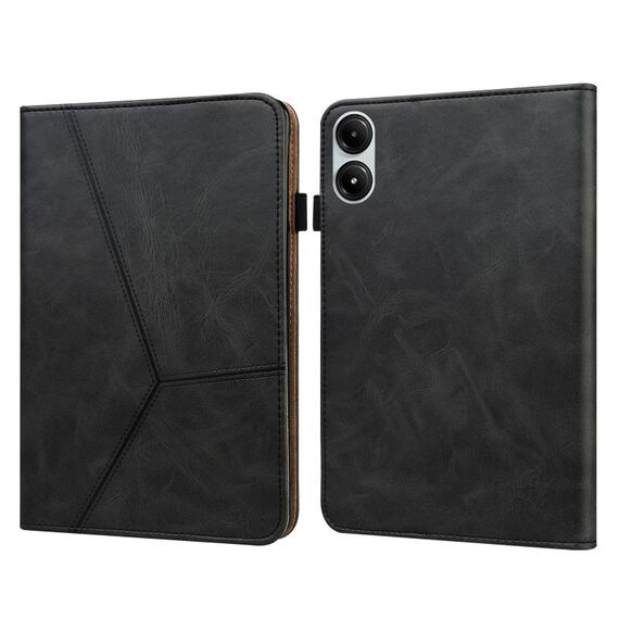 Per Xiaomi Poco Pad 12.1 Custodia per tablet in pelle goffrata a strisce colorate (nero)