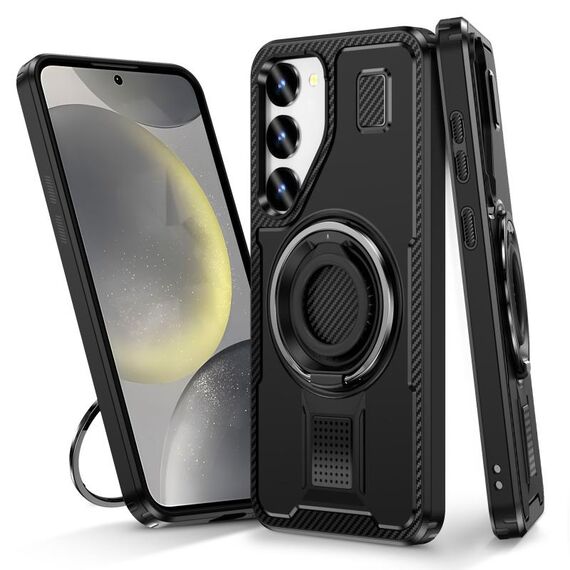Per Samsung Galaxy S23 5G Custodia per telefono in TPU ibrida in fibra di carbonio per PC e Samsung Galaxy S23 5G (nero)