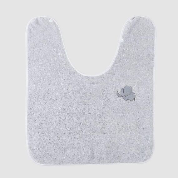 Asciugamano per bambini, bavaglino per bambini, non muta, multifunzionale, per il lavaggio del viso, colore: elefante grigio