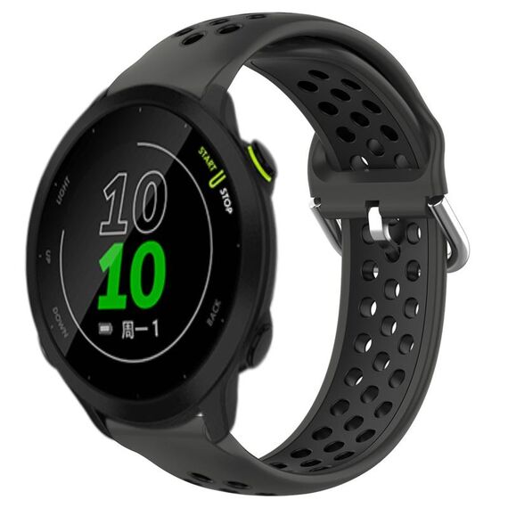 Per Garmin Forerunner 158 20mm Cinturino sportivo in silicone traspirante perforato (nero)