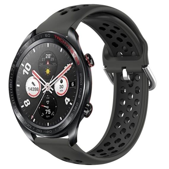 For Honor Watch Dream 22mm Cinturino in silicone sportivo traforato e traspirante (nero)