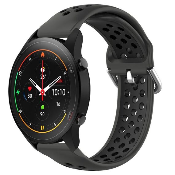 Per Xiaomi MI Watch S1 Pro 22mm Cinturino in silicone sportivo traforato traspirante (nero)