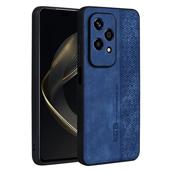 Custodia per telefono con effetto pelle in rilievo 3D per Honor 200 Lite Global AZNS (blu zaffiro)