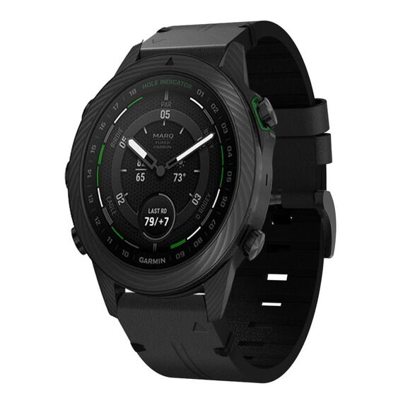 Per Garmin MARQ Golfer Cinturino in pelle con fibbia in acciaio da 22 mm (nero)