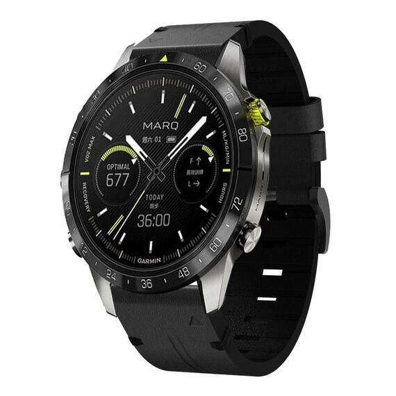 Cinturino per Garmin MARQ Athlete Gen 2 in pelle con fibbia in acciaio da 22mm nero SYA002688011A 6922833945780