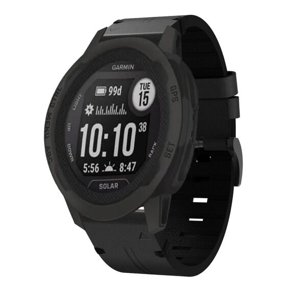 Per Garmin Instinct 2X Solar cinturino in pelle con fibbia in acciaio da 26 mm (nero)