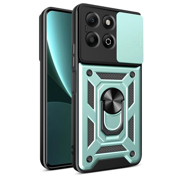 Per Honor X6b Custodia per fotocamera scorrevole TPU+PC Custodia per telefono (verde)
