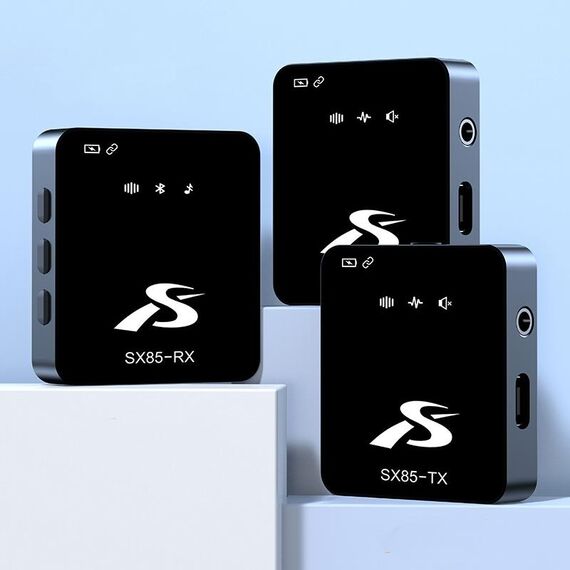 Microfono wireless lavalier SX85 2 in 1 quadrato con riduzione intelligente del rumore (tipo C)