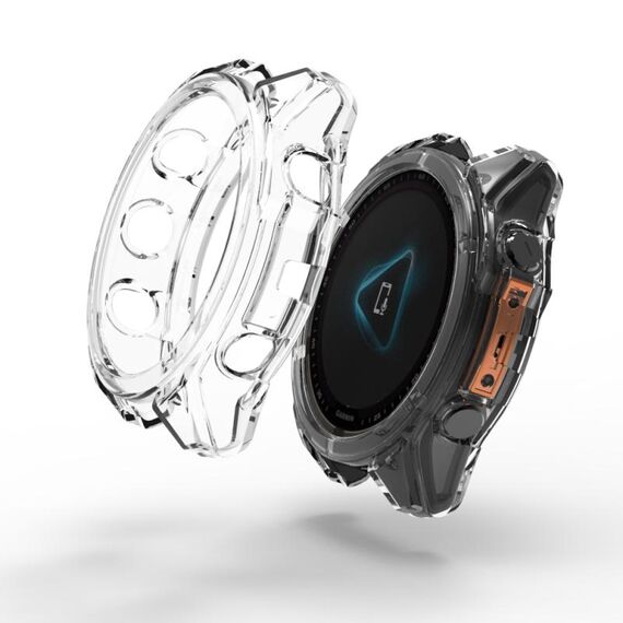 Per Garmin Fenix ​​8 AMOLED 51mm Half Pack Hollow TPU Watch Custodia protettiva (trasparente)