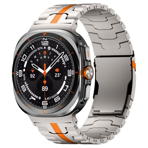 Per Samsung Galaxy Watch Ultra 47mm Cinturino in lega di titanio (titanio arancione)