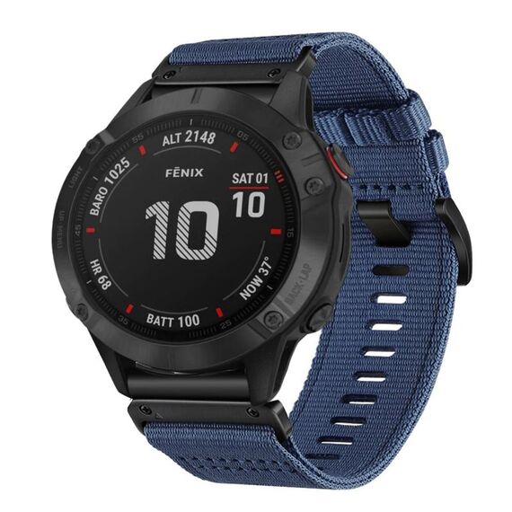 Per Garmin Fenix ​​6 GPS / 6 Pro GPS cinturino in nylon tela a sgancio rapido da 22 mm (blu)