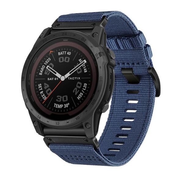 Per Garmin Tactix 7 / Tactix DELTA Nylon Canvas Quick Release 26mm Cinturino per orologio (blu)