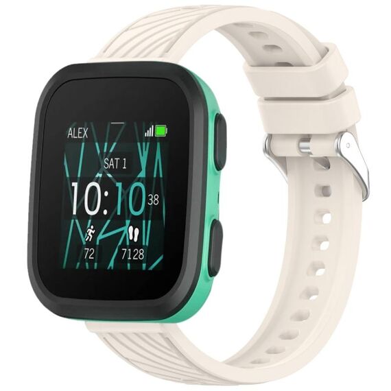 Per cinturino in silicone da 20 mm Garmin Bounce Stripe Texture (Starlight)