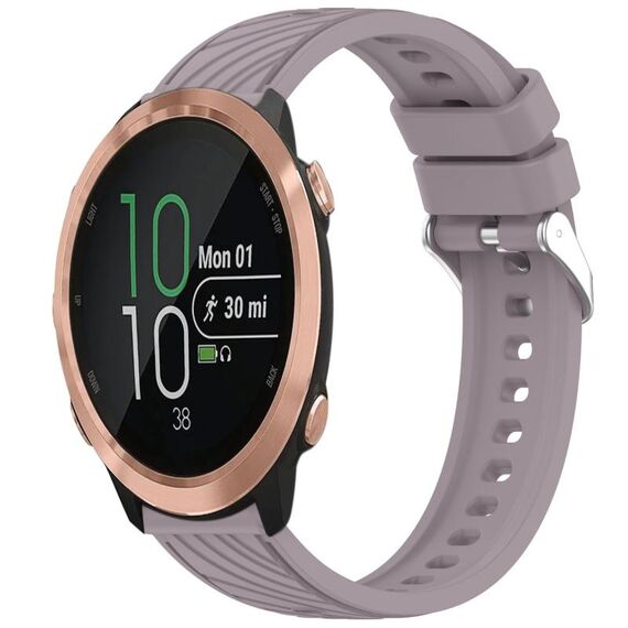 Per Garmin Forerunner 645 / 645 Music Stripe Texture Silicone Watch Band 20mm (Roland Purple)