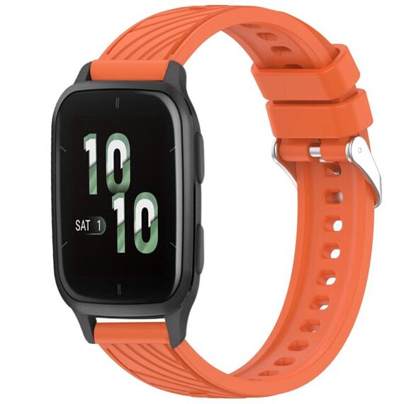 Per Garmin Forerunner Sq2 / Sq2 Music Stripe Texture Silicone 20mm Watch Band (Arancione)