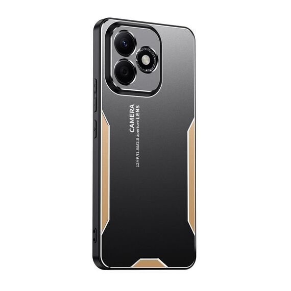 Per Honor X60i Blade Series TPU Hybrid Metal Phone Case (Oro)