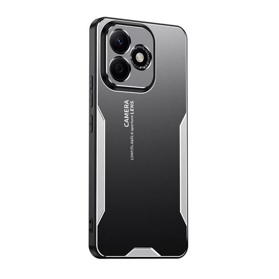 Per Honor X60i Blade Series TPU Hybrid Metal Phone Case (Argento)