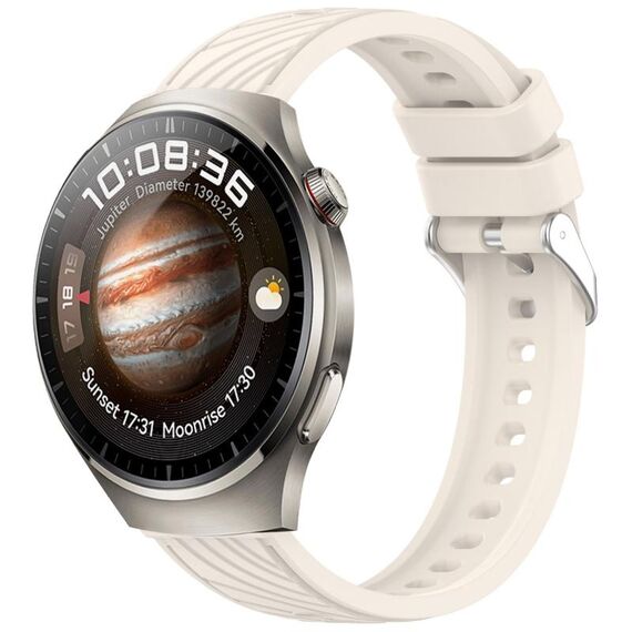 Per Huawei Watch 4 Cinturino in silicone con trama a strisce da 22 mm (Starlight)