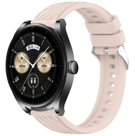 Per Huawei Watch Buds Stripe Texture 22mm Cinturino in silicone (rosa)