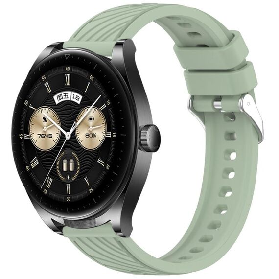 Per Huawei Watch Buds Stripe Texture 22mm Cinturino in silicone (verde chiaro)