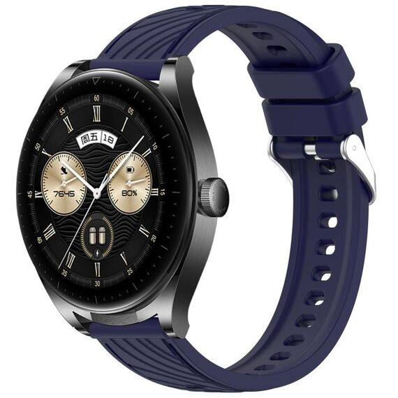 Per Huawei Watch Buds Stripe Texture 22mm Cinturino in silicone (blu notte)