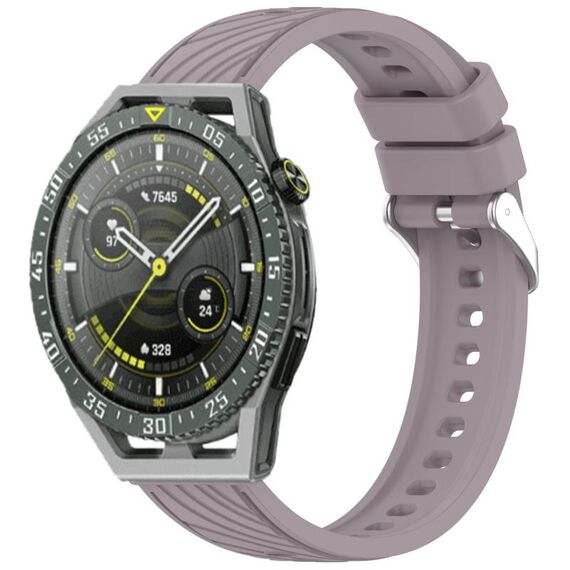Per Huawei Watch GT 3 SE Cinturino in silicone con trama a strisce da 22 mm (viola Roland)