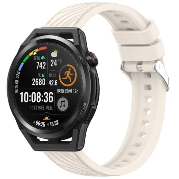 Per Huawei Watch GT Runner Stripe Texture cinturino in silicone da 22 mm (Starlight)