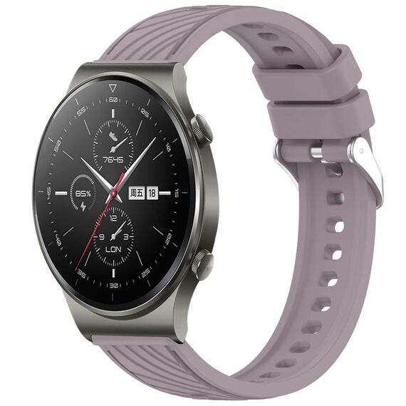 Per Huawei GT2 Pro Stripe Texture cinturino in silicone da 22 mm (Roland Purple)