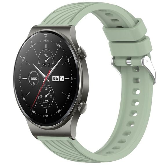 Per Huawei GT2 Pro Stripe Texture 22mm Cinturino in silicone (verde chiaro)